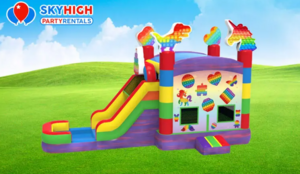 Pop Its Bounce House Combo Slide rental Austin, TX