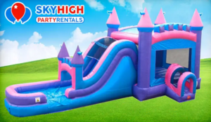 Mega Pink Bounce House Combo W Slide rental Austin, TX