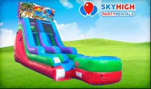 15ft Hawaiian Retro Wet/Dry Slide rental Austin, TX