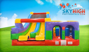 Retro Radical Obstacle & Rockwall Slide rental Austin, TX