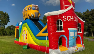 School House & Bus Obstacle rental Austin, TX