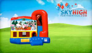 4in1 Christmas Bounce House W Slide rental Austin, TX