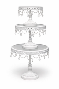 White Glass Cake Stand rental Miami-Ft. Lauderdale, FL