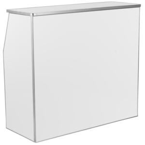 Folding White Laminate Bar w/ Aluminum Trim rental New York, NY
