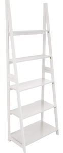 Ladder Bookshelf Display – 5 Tier (White) rental New York, NY