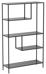 Metal Display Four Tier Black w/ Black Shelves rental New York, NY