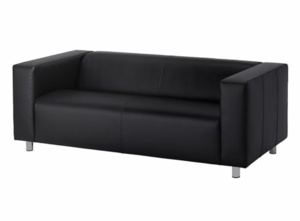 Black Leather Sofa Miami with Arms rental Miami-Ft. Lauderdale, FL