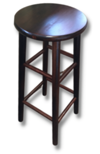 Fruitwood Barstool rental Houston, TX