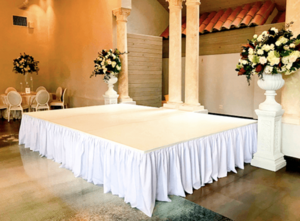 White Stage with White Skirt rental Miami-Ft. Lauderdale, FL