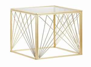Gold String End table (Glass) rental Miami-Ft. Lauderdale, FL