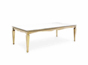 White and Gold Dining Table (Amore) rental Miami-Ft. Lauderdale, FL