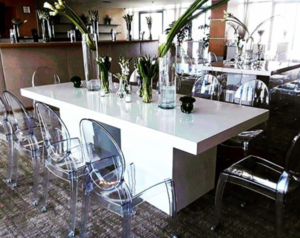 Melamine White Rectangular Table rental Miami-Ft. Lauderdale, FL