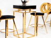 Black & Gold – Square Cocktail Table rental in Miami-Ft. Lauderdale, FL