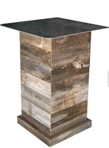 Rustic Metal Top Cocktail Table rental Austin, TX