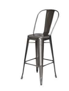 Industrial Metal Bar Stool with Back rental Chicago, IL