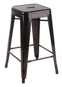 Barstool Tolix Antique Black Backless rental New York, NY