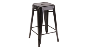 Barstool Tolix Antique Black Backless rental New York, NY