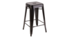 Barstool Tolix Antique Black Backless rental in New York, NY
