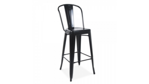 Barstool Tolix Antique Black W/ Back rental New York, NY