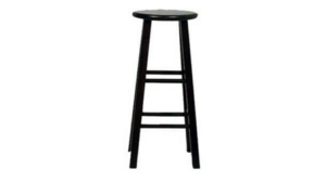 Barstool Wood Backless Black rental New York, NY