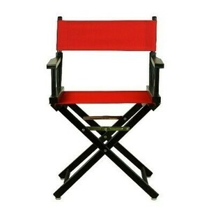 Black Directors Chair Regular Red Back & Seat rental New York, NY