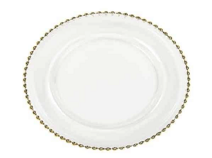 Charger Plate Belmont Gold (Glass) rental Miami-Ft. Lauderdale, FL