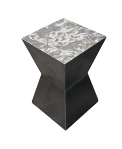Square Geo Brushed Stainless End Table rental Chicago, IL