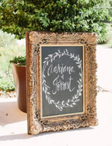 Bronze Chalkboard Frame rental Houston, TX