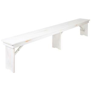 Antique White Pine Folding Farm Bench – 8 ft rental New York, NY