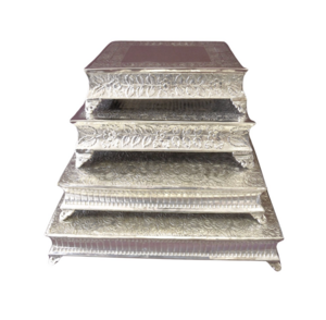 Square Silver Plated Cake Plateau rental Dallas-Ft. Worth, TX