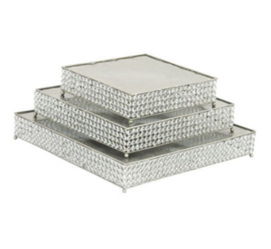 Faux Diamond Square Cake Plateau rental Dallas-Ft. Worth, TX