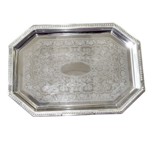 12″ x 17″ Rectangular Octogon Stainless Steel Tray rental Dallas-Ft. Worth, TX