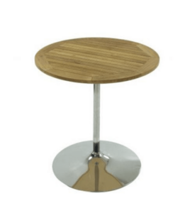 Teak 32" Round Pedestal Table rental Chicago, IL