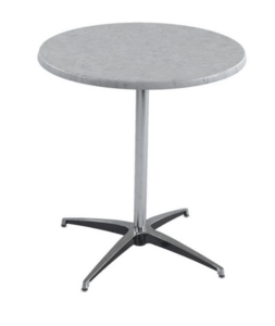 White Stone 36" Round Pedestal Table rental Chicago, IL