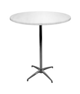 White Wood 36" Round Pedestal Table rental Chicago, IL