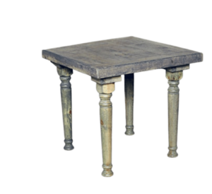 Aged Farm Square Table rental Chicago, IL