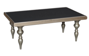 Chalkboard Inlay – Champagne Platinum Table rental Chicago, IL