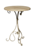 Distressed Wood Round End Table rental in Chicago, IL