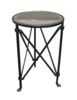 Round Black Metal End Table w/Glass Top rental in Chicago, IL