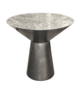 Round Geo Brushed Stainless End Table rental in Chicago, IL