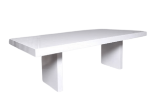 White Lacquer Table w/Flat Panel Legs rental Chicago, IL