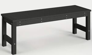 48" HDPE Black Outdoor Bench rental New York, NY