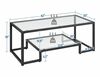 Black Frame Glass Coffee Table rental in New York, NY