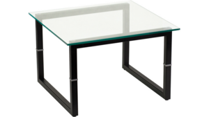 Black Frame Glass End Table rental New York, NY