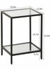 Black Frame Glass End Table rental in New York, NY