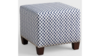 Blue Pattern Ottoman 19" W rental in New York, NY