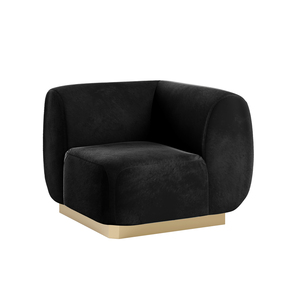 Colette Corner Chair Gold Base  rental New York, NY