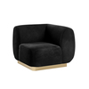 Colette Corner Chair Gold Base  rental in New York, NY