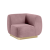 Colette Corner Chair DUSTY ROSE Velvet Skin rental in New York, NY