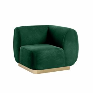 Colette Corner Chair EMERALD Velvet Skin rental New York, NY